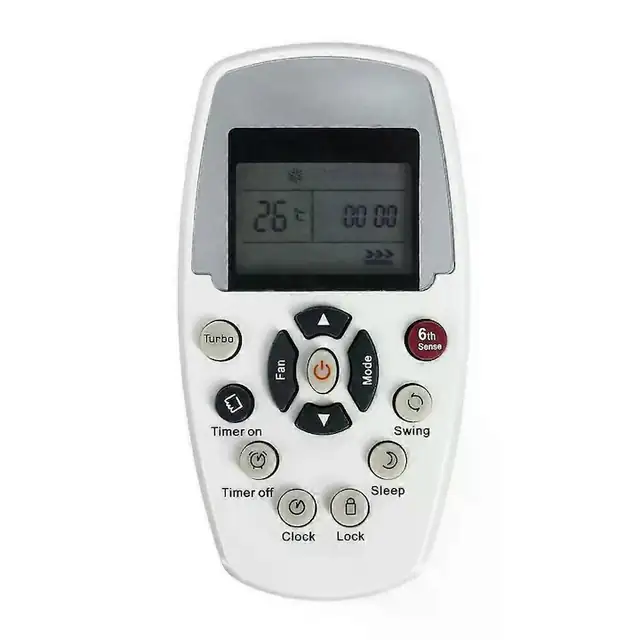 Telecomanda pentru aer conditionat DG11E3-04, compatibila Kelon/Hisense ASH-110C1, DG11E5-05, din ABS, cu afisaj LCD, Alb/Gri, 1 bucata