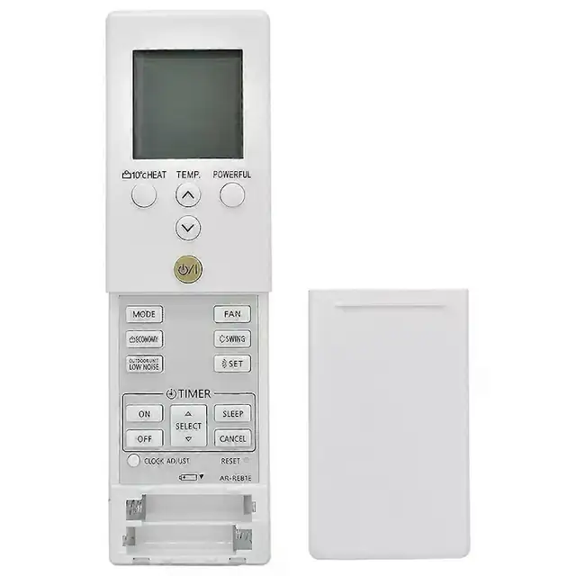 Telecomanda aer conditionat compatibila cu Fujitsu, AR-REB1E/AR-REB2E/AR-REF1E, inlocuire universala din ABS, necesita 2 x AAA, Alb, 1 bucata