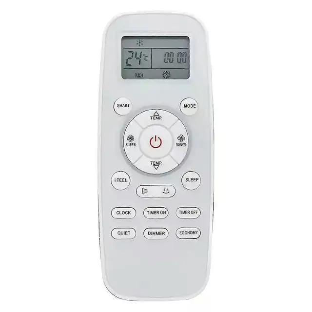Telecomanda universala pentru aer conditionat, compatibil Hisense Kelon HX-2406, inlocuitor pentru DG11L1-04/DG11J1-16/DG11E3-01, material ABS, necesita 2 x AAA, alb, 1 buc