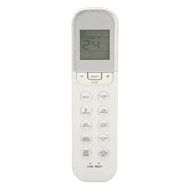 Telecomanda pentru aer conditionat / remote, Model RG36F BGEF, compatibila cu Midea RG36B BGE, RG36F BGEF, RG36C BGE, RG36F2 BGEF, RG36F4 BGEF, din ABS, butoane ergonomice, baterii 2 x AAA neincluse, Alb, 1 buc