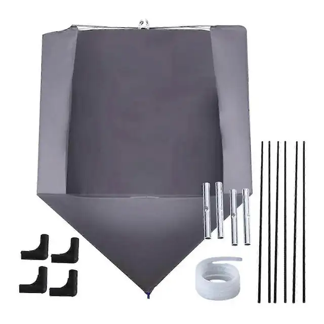 Husa/sac pentru curatare aer conditionat, material textil impermeabil, inaltime reglabila, potrivita pentru diverse unitati, Gri, 1 set