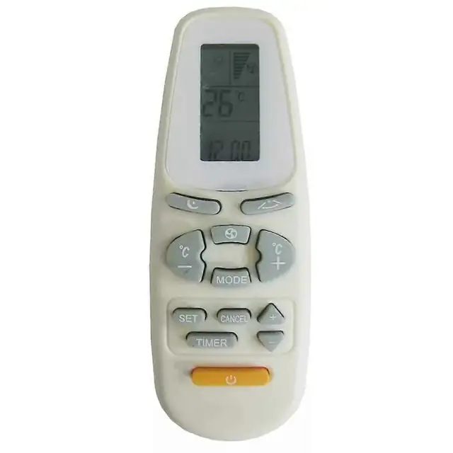 Telecomanda pentru aer conditionat YKR-C/01E, compatibila cu AUX/AUX3/AUX4/KT-AX1, din ABS, telecomanda de inlocuire universala, alb, 1 buc