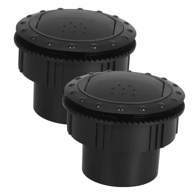 Set 2 bucati, guri de ventilare rotunde universale pentru aer conditionat auto, compatibile cu majoritatea autoturismelor si rulotelor, instalare usoara, negru