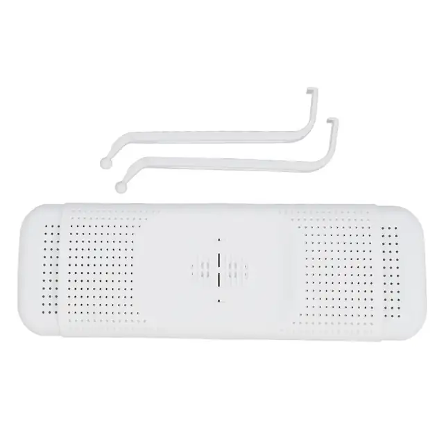 Deflector aer/paravan pentru aparat de aer conditionat universal, reglabil 52-85 cm, din PP, cu orificii anti-condens si montaj fara gauri, Alb, 1 buc