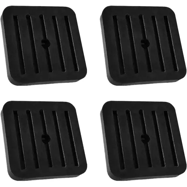 Set 4 bucati, Amortizoare/tampoane anti-vibratii din cauciuc, rezistente la intemperii, reduc zgomot si uzura, instalare fara gaurire, compatibile cu aer conditionat, masini de spalat si frigidere, Negru