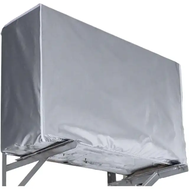 Husa/protectie pentru unitate externa aer conditionat, din poliester, impermeabila, rezistenta la praf si UV, argintiu, 86 x 35 x 60 cm