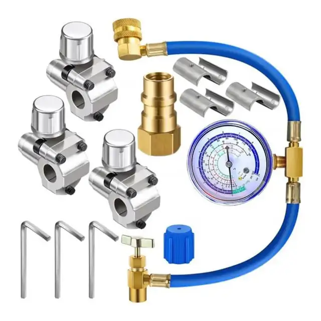 Furtun reincarcare aer conditionat kit manometru R134a R12 R22