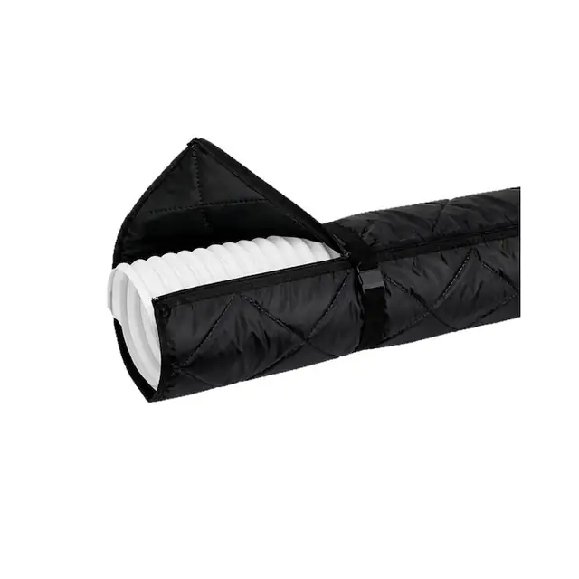 Husa izolatie pentru furtun aer conditionat portabil, din oxford compozit, cu fermoar, include 2 benzi de prindere, izolare termica, compatibil cu furtun 5.8-6 inch, negru, 1 buc