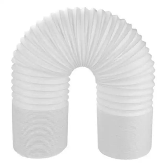 Furtun de evacuare/tub pentru aparat de aer conditionat portabil 150 mm x 1.5 m, PP intarit cu armatura din otel, extensibil si pliabil, alb, 1 buc