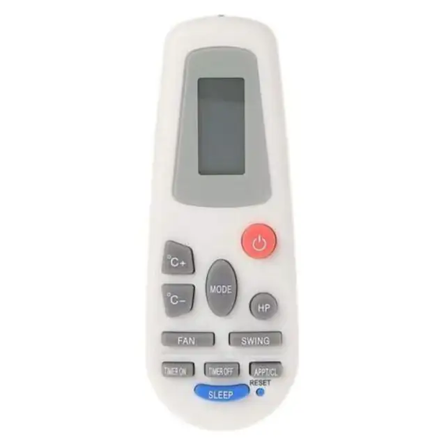 Telecomanda pentru aer conditionat compatibila Hisense RCH-5028NA, RCH-3218, RCH-2302NA, cu ecran LCD, alimentare 2x AAA (neincluse), alb, 1 buc