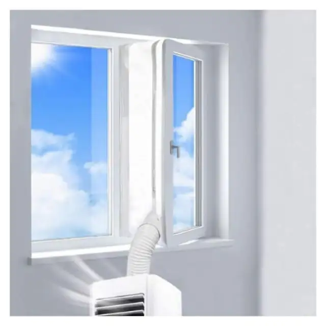 Set etansare fereastra pentru aparat aer conditionat portabil, universal, 400cm, alb