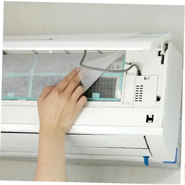 Filtru pentru aer conditionat, folie filtranta taietabila, panou filtrant anti-praf si anti-miros, gri, 10 bucati