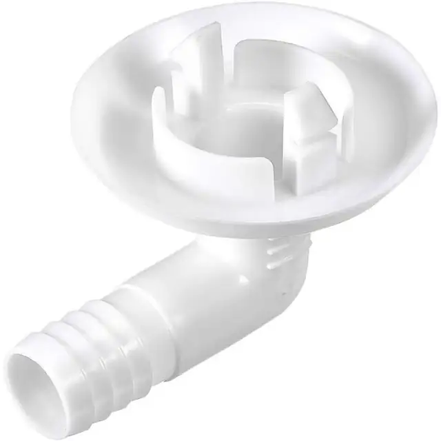 Racord drenaj aer conditionat / conector teava 30 mm, plastic rezistent, design anti-scurgere, compatibil mini-split si unitati de fereastra, alb, 1 buc