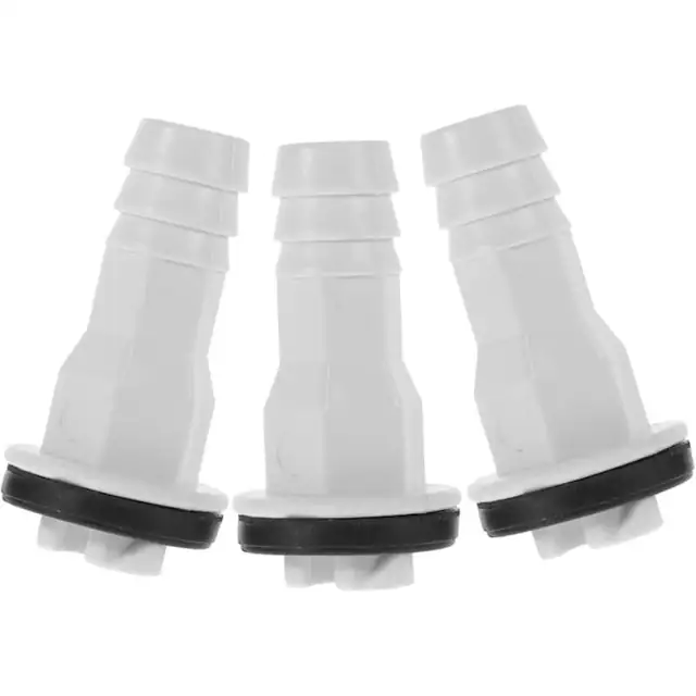 Racord tub de scurgere pentru aer conditionat, adaptor conector pentru unitate split, din plastic durabil, cu garnitura etansa, Alb, 3 bucati