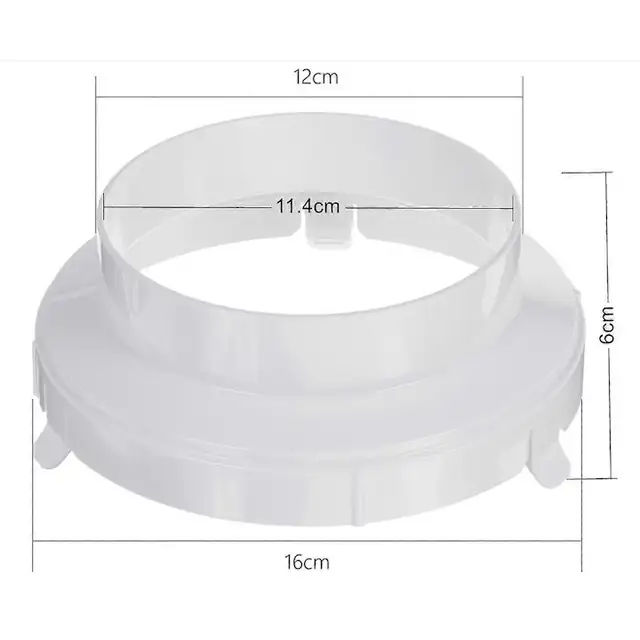 Adaptor/conector tub evacuare 15 cm, din polipropilena, compatibil cu aer conditionat portabil, 5 tipuri (Tip 1-5), alb, 1 buc