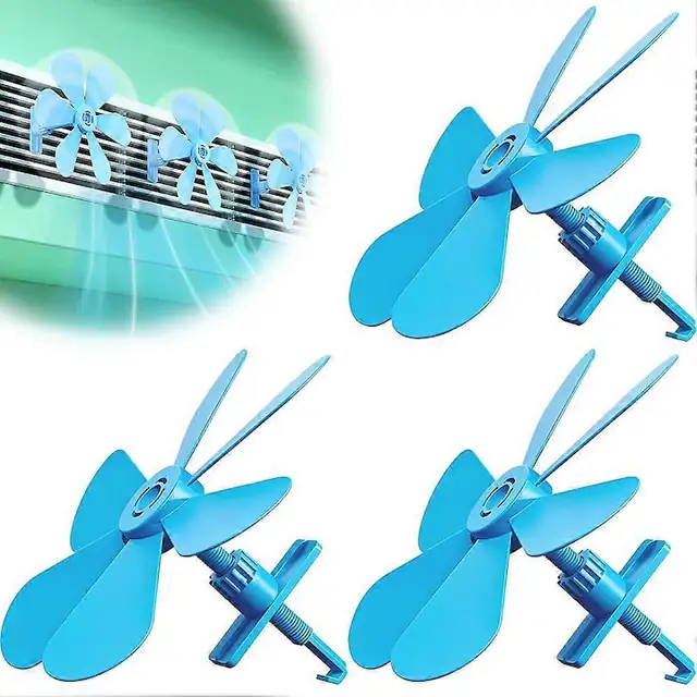 Deflector aer conditionat clip-on 20x20cm set 3 piese albastru anti-condens