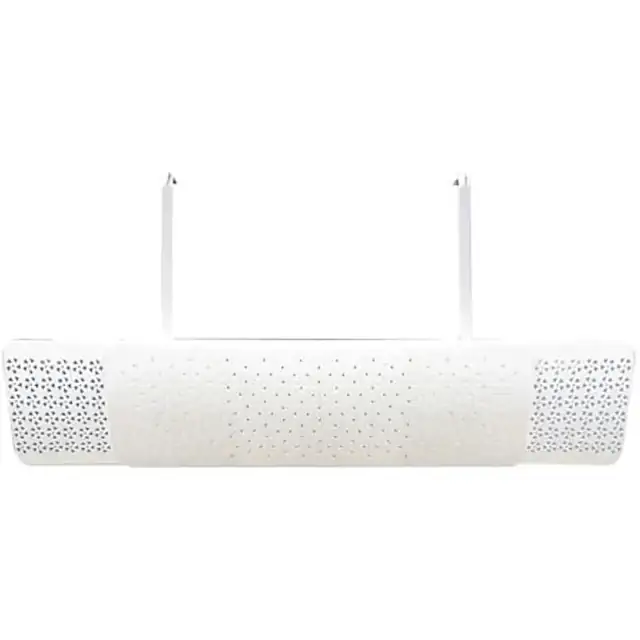 Deflector aer conditionat reglabil, pliabil, alb, 43x76cm