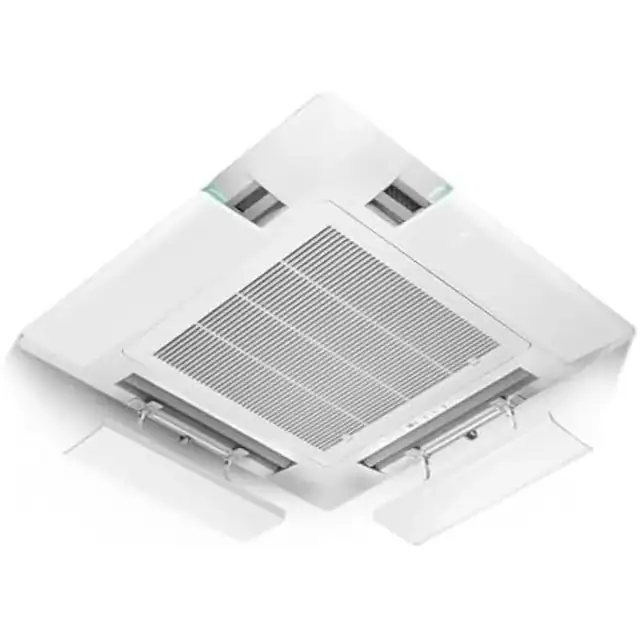 Kit deflector aer conditionat caseta, reglabil, alb, 40x52x58x60cm