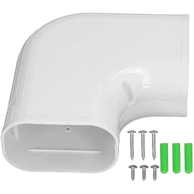 Cot plat pentru tub aer conditionat, PVC, alb, 13x4.3cm