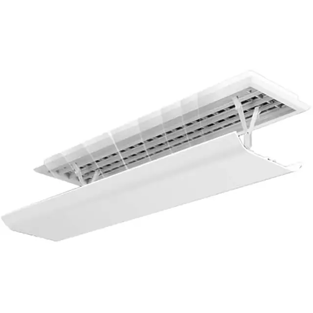 Deflector aer conditionat reglabil pliabil, alb, universal, 60x15cm