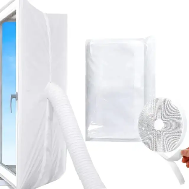 Etansare fereastra pentru aer conditionat portabil, 4m, poliester, alb, 36x440cm