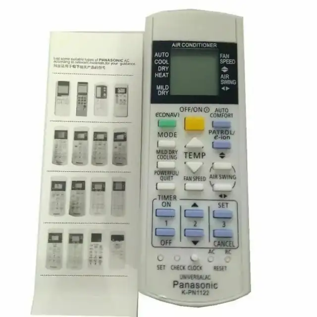 Telecomanda aparat aer conditionat, universal, Panasonic, 433MHz, negru, 28x13.5x0.5cm
