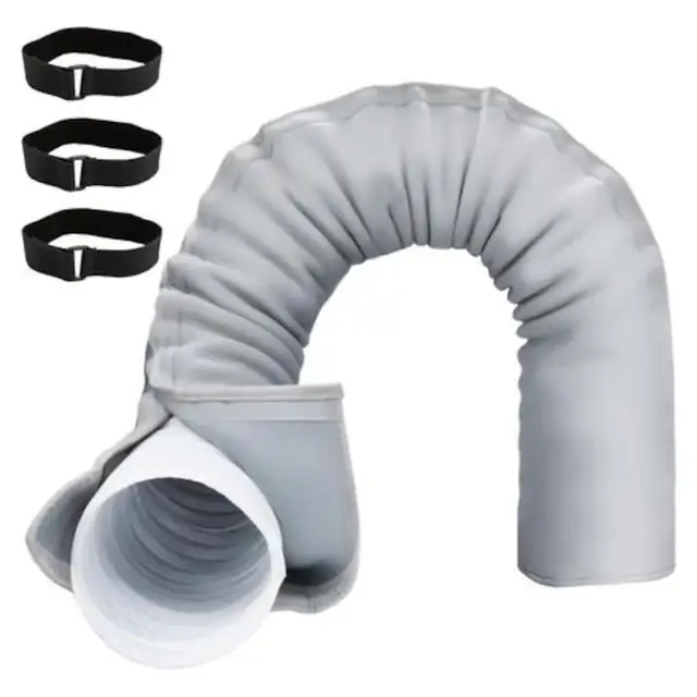 Manson izolat pentru tub aer conditionat portabil, gri, 150x50cm, set 3 benzi reglabile