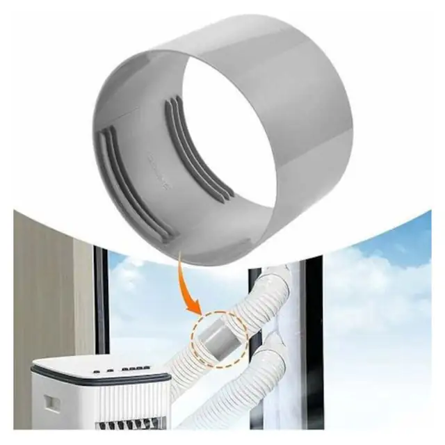 Adaptor furtun evacuare aer conditionat 130mm plastic ABS alb 13cm
