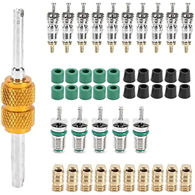 Set scule montare si demontare valve aer conditionat, 46 piese, multicolor, cutie depozitare