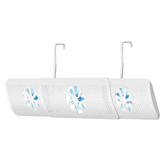 Deflector aer conditionat reglabil 52x16cm alb-albastru universal