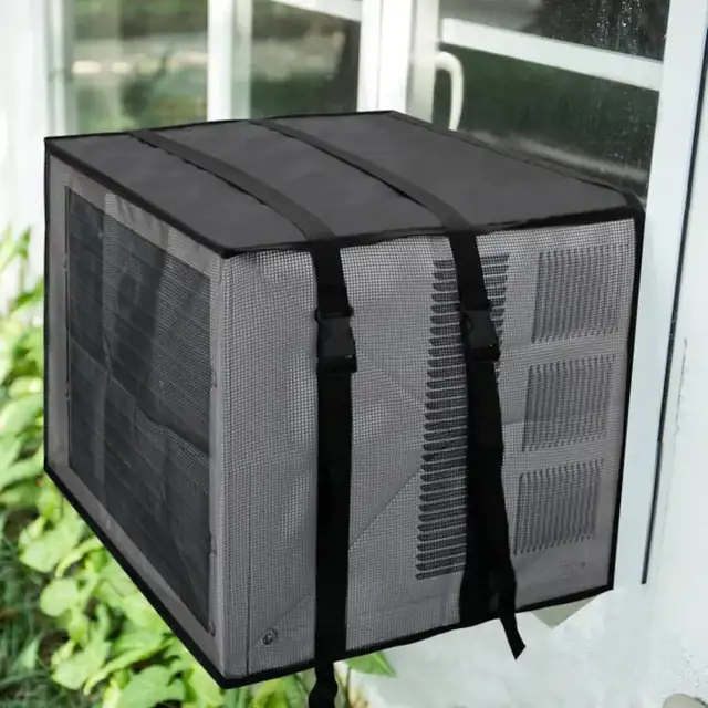 Husa protectie pentru aparat aer conditionat fereastra negru 43x30x33cm