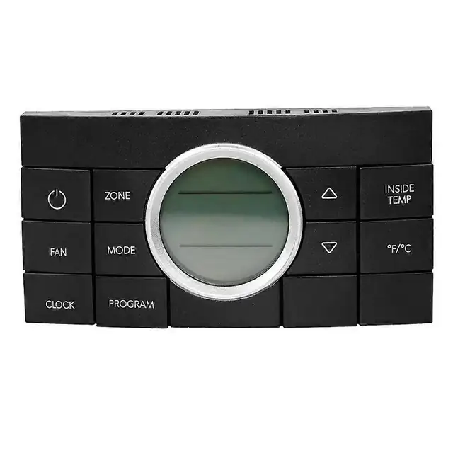 Termostat multi-zona 10 butoane pentru aer conditionat RV, negru, plastic