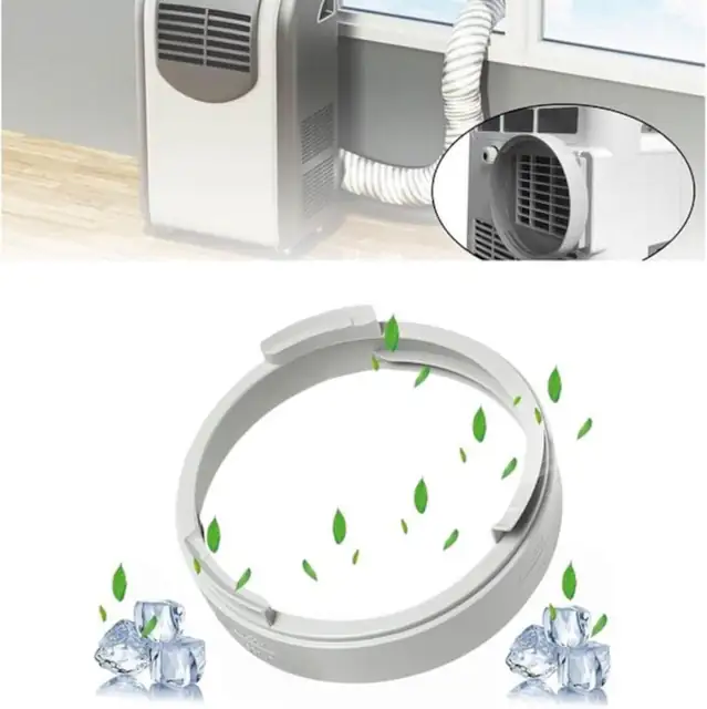 Kit racord evacuare pentru aparat aer conditionat portabil, 15x4.3cm, gri