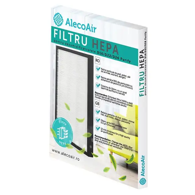 Filtru HEPA pentru dezumidificatorul AlecoAir D16/D22/D26 Purify