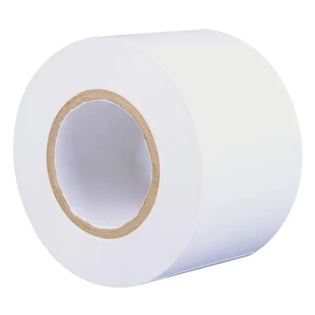 Banda de matisat din PVC elSales ELS-BMP , latime 50 mm , lungime 15 metri , alb-galbui