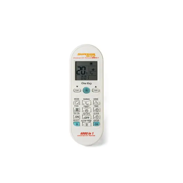 Telecomanda universala pentru aparate de aer conditionat Superior, 6000 de coduri, afisare permanenta a temperaturii, temporizare programabila