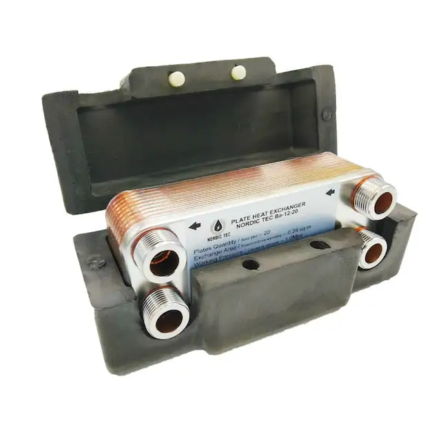 Schimbator de caldura cu placi, NORDIC TEC, Ba 12-30, Inox 316L, 3/4'', 30 Placi, 25kW, Izolatie