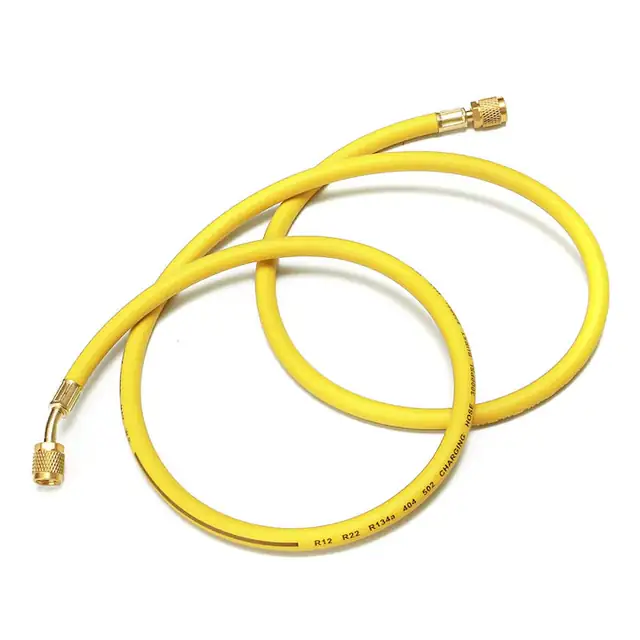 Furtun incarcare si descarcare agenti frigorifici 1/4 " SAE GALBEN, 180cm