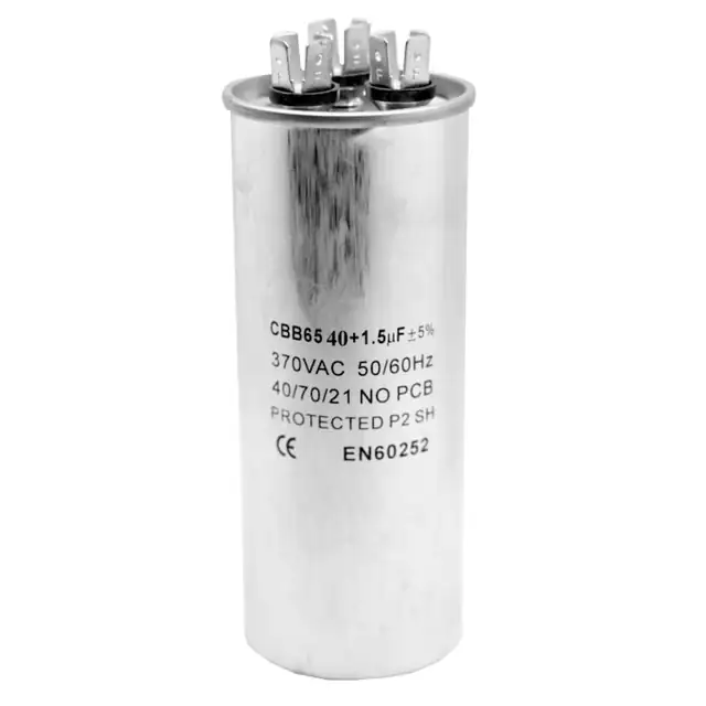 Condensator elSales ELS-CBB65-4015 pentru Aparat de Aer Conditionat, 40 +1,5UF, Forma Cilindru, Argintiu