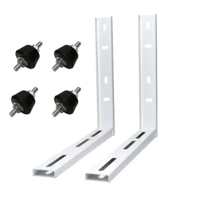 Pachet accesorii pentru montaj unitate exterioara aer conditionat 9000-12000 BTU, 2 console sustinere si 4 tampoane anti vibratii