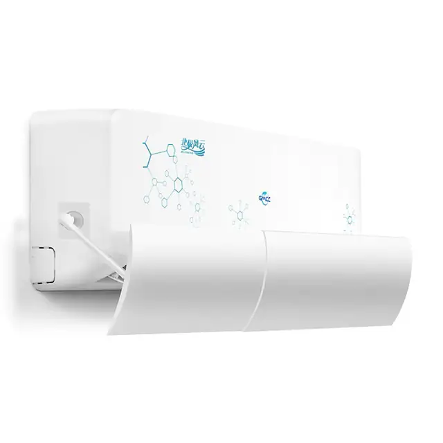 Aripa deflector pentru aparatul de aer conditionat, Reglabil de la 57 la 103 cm, Alb