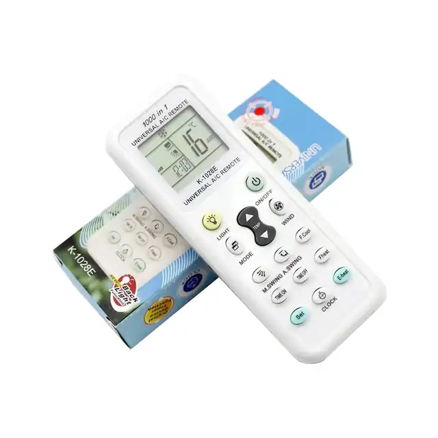 Telecomanda universala aer conditionat, Senmase, Ecran LCD, 13.3x5x2.3 cm, Alb
