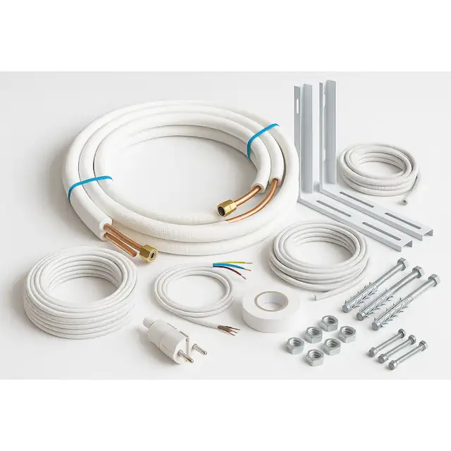 Kit complet montaj aer conditionat 3m, 9.000-12.000 BTU– cu console, teava cupru, cabluri, furtun, accesorii montaj