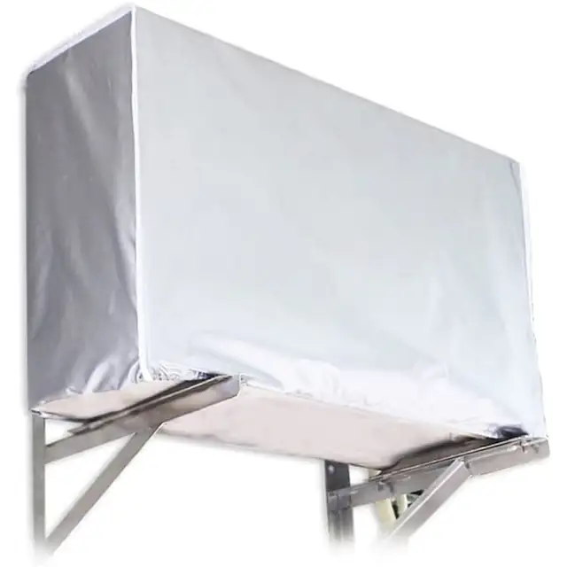 Husa protectie aparat aer conditionat, LO-Ron, Impermeabila, Poliester, 80x28x54 cm, Argintiu