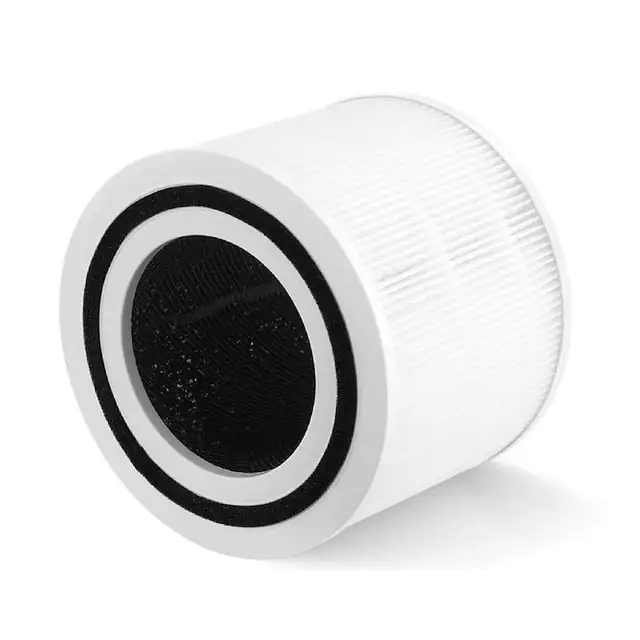 Filtru PAA-home compatibil cu purificatoarele de aer LEVOIT Core 300S, Core 300S-RF, 3 straturi: filtrul preliminar din nylon, filtrul true HEPA si filtrul de carbon activ