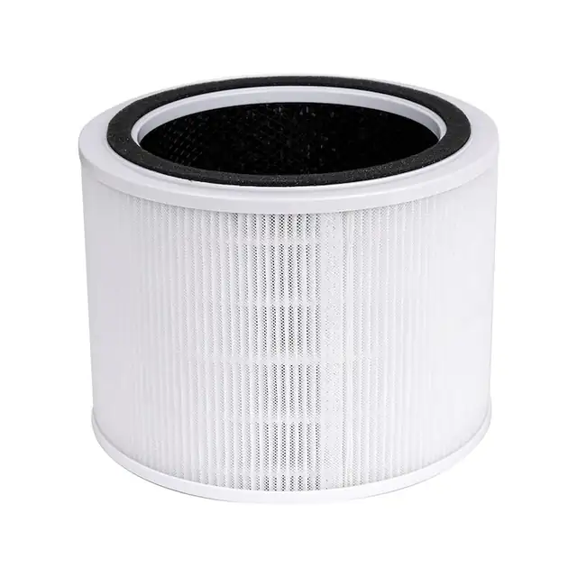 Filtru PAA-home compatibil cu purificatoarele de aer LEVOIT Core 200S, Core 200S-RF, 3 straturi: filtrul preliminar din nylon, filtrul true HEPA si filtrul de carbon activ