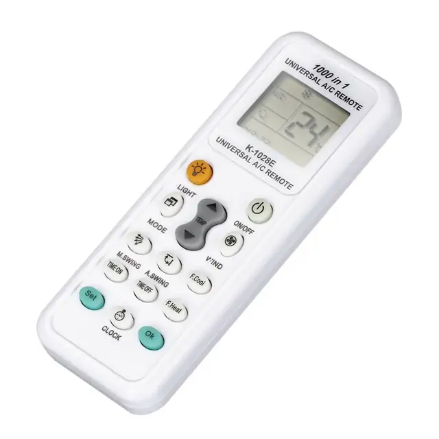 Telecomanda universala pentru aer, Ecran LCD, 1000 modele presetate, Timer, Afisare Temperaturii, Vaxiuja, Alb