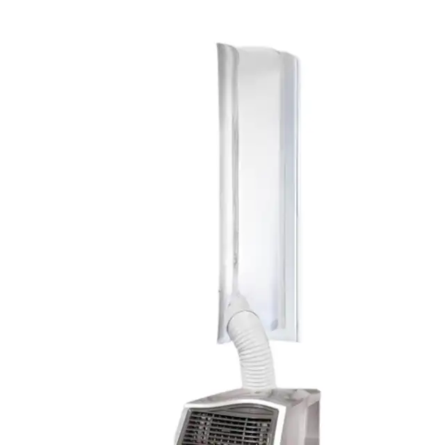 Garnitura pentru aer conditionat, HOOMEE, pentru usi si ferestre, sistem de evacuare portabil, 560 cm, Alb