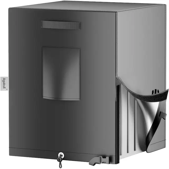Husa de protectie pentru aer conditionat QttvbTna, impermeabila si rezistenta la vant, 61x61x76cm, negru