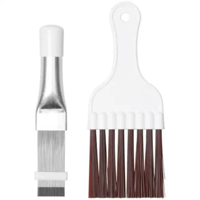 Set perie si pieptene pentru curatare condensator aer conditionat, inox si plastic, 145x20mm